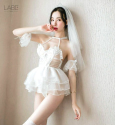 화이트 프릴 브라이드  웨딩
